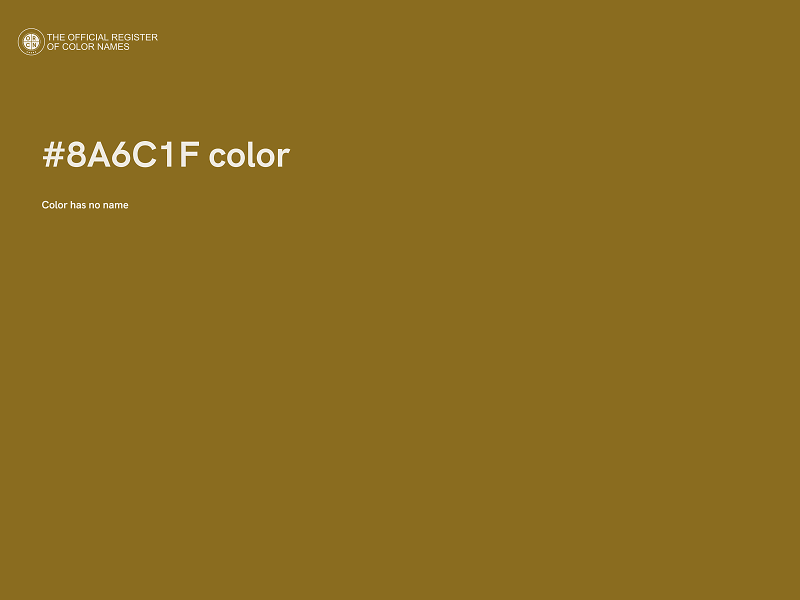 #8A6C1F color image