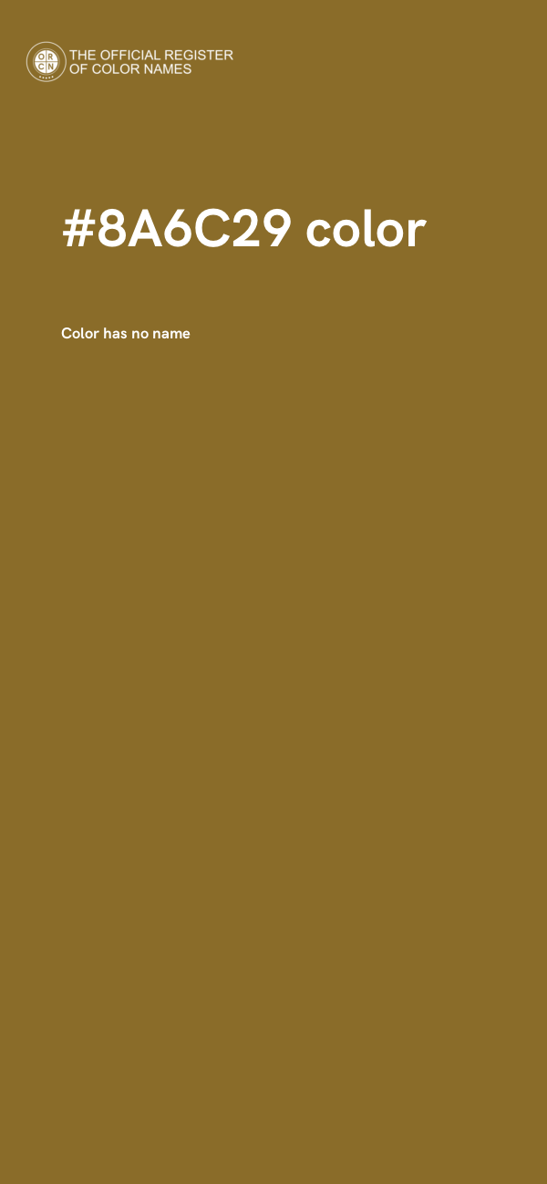 #8A6C29 color image