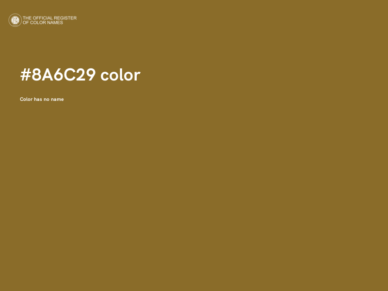 #8A6C29 color image