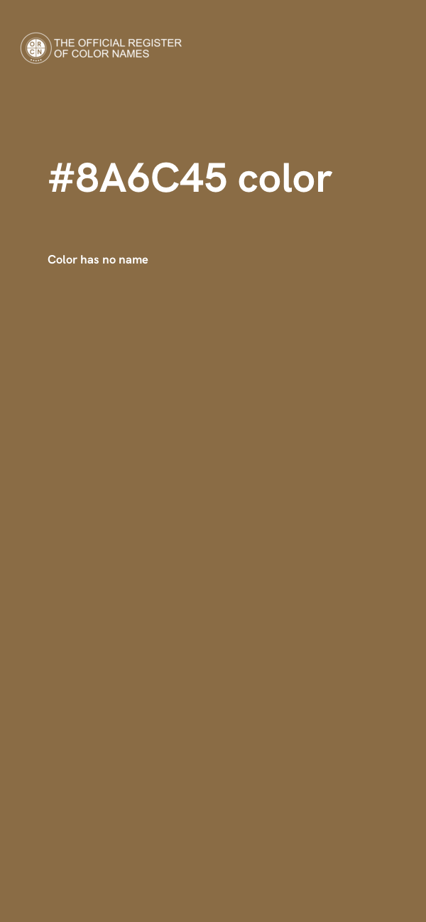#8A6C45 color image