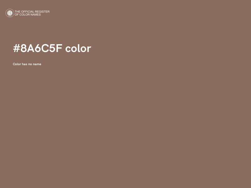#8A6C5F color image
