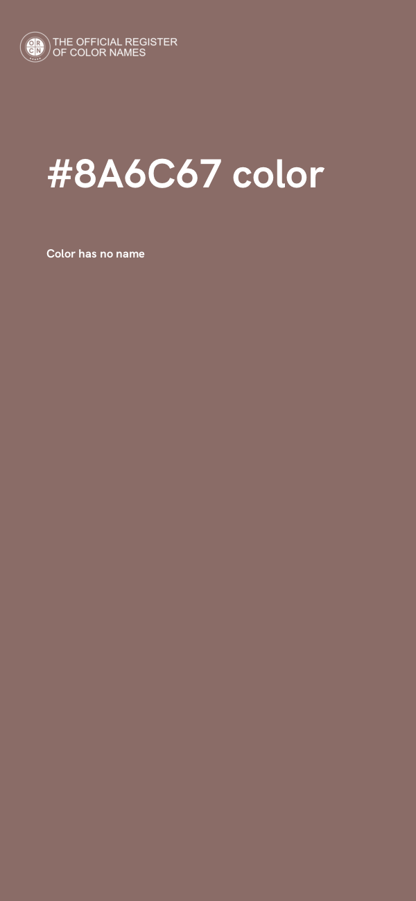 #8A6C67 color image