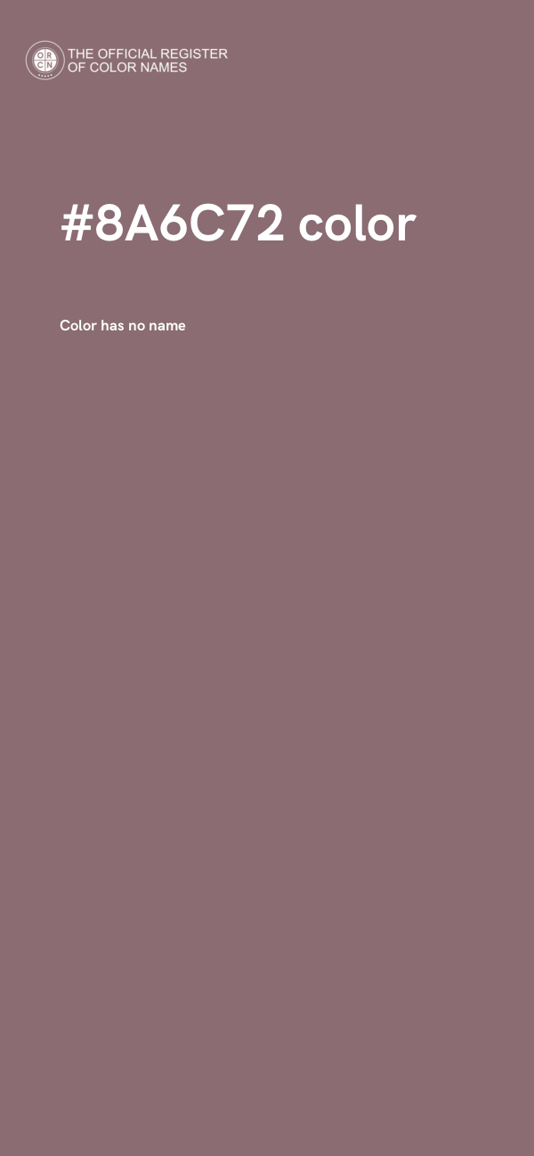 #8A6C72 color image