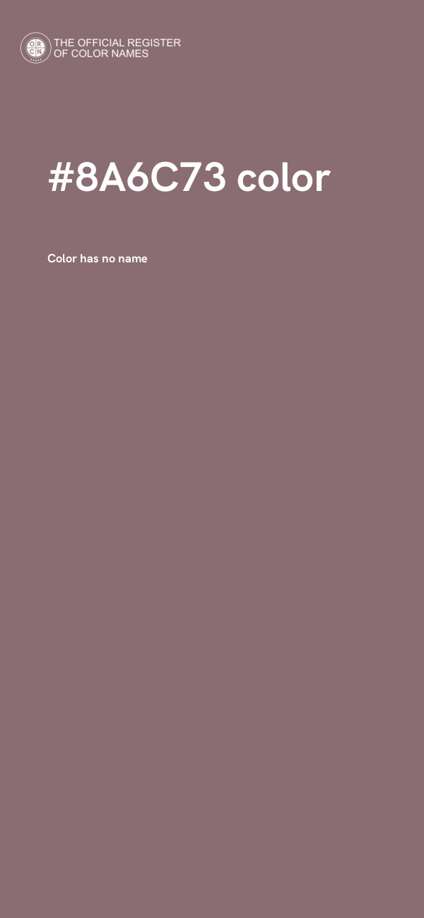#8A6C73 color image