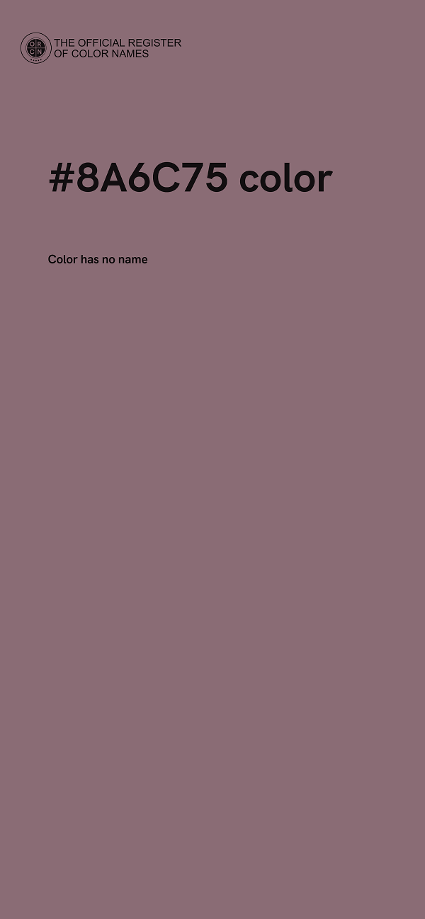 #8A6C75 color image