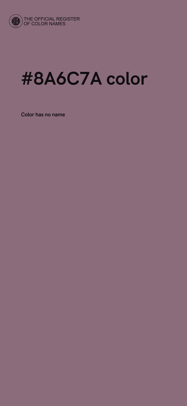 #8A6C7A color image