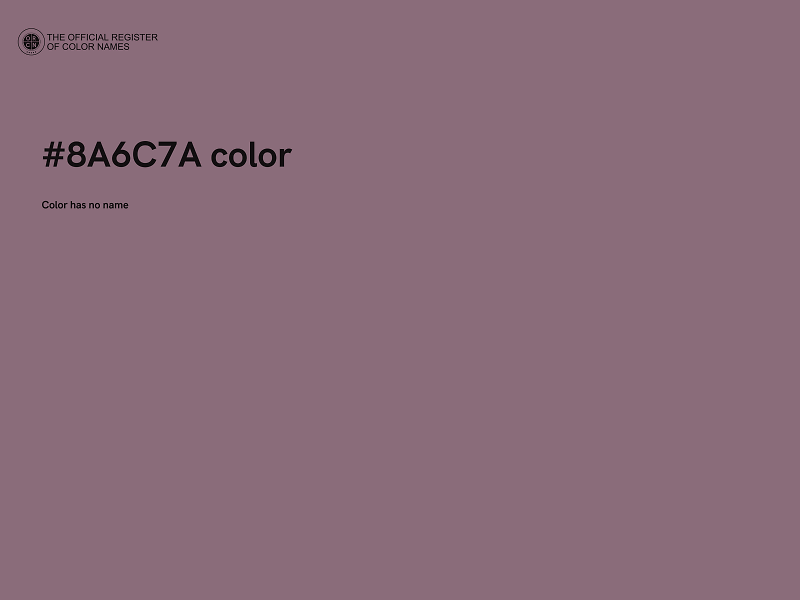#8A6C7A color image