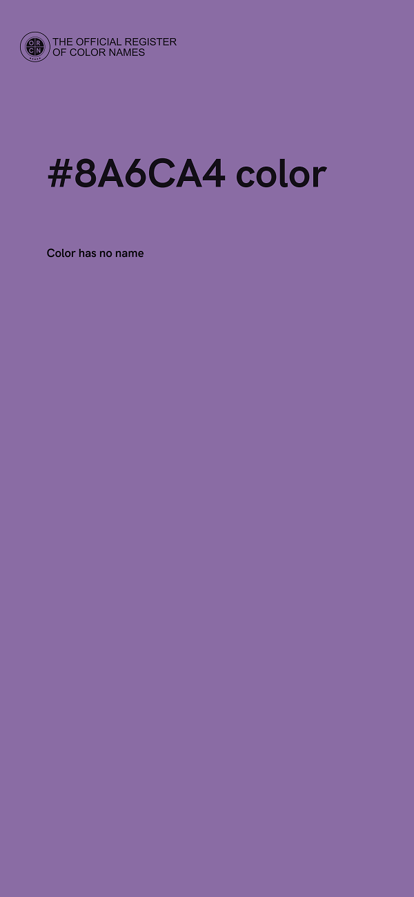 #8A6CA4 color image