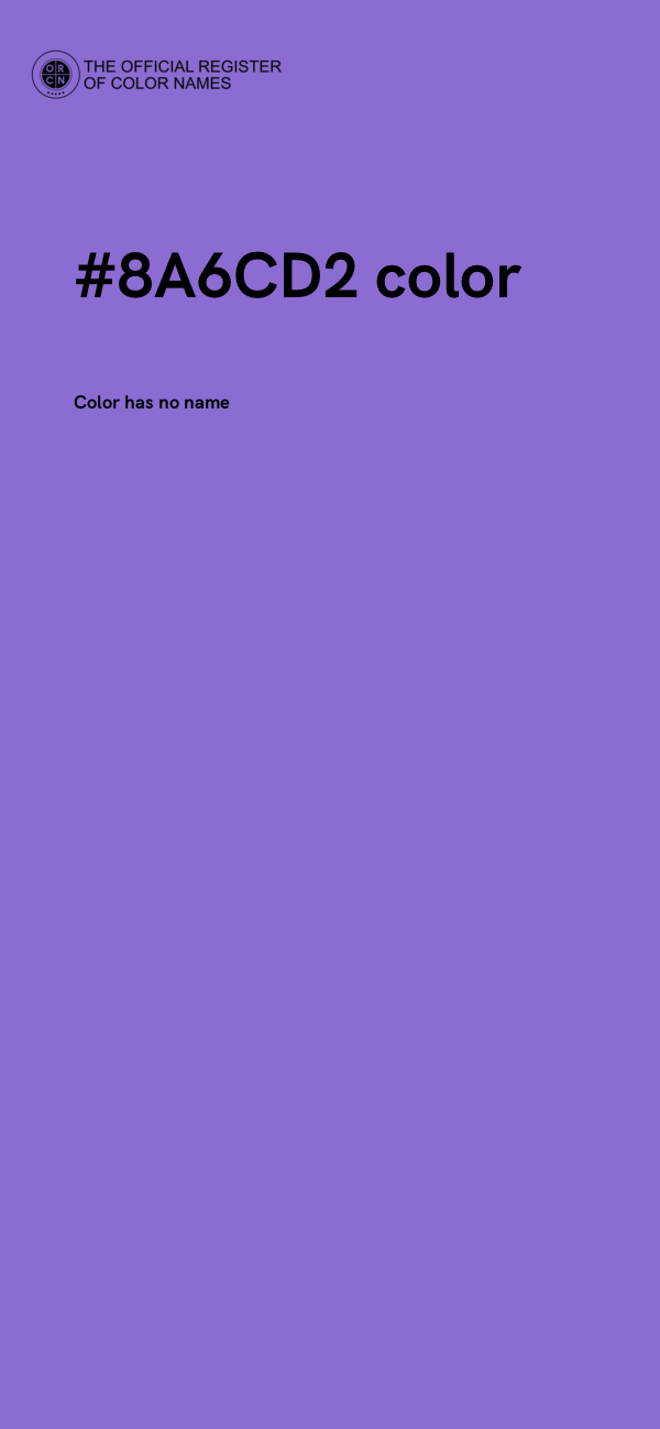 #8A6CD2 color image