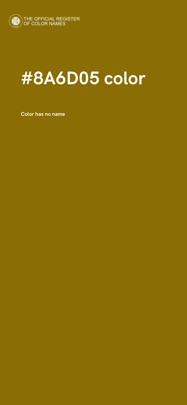 #8A6D05 color image