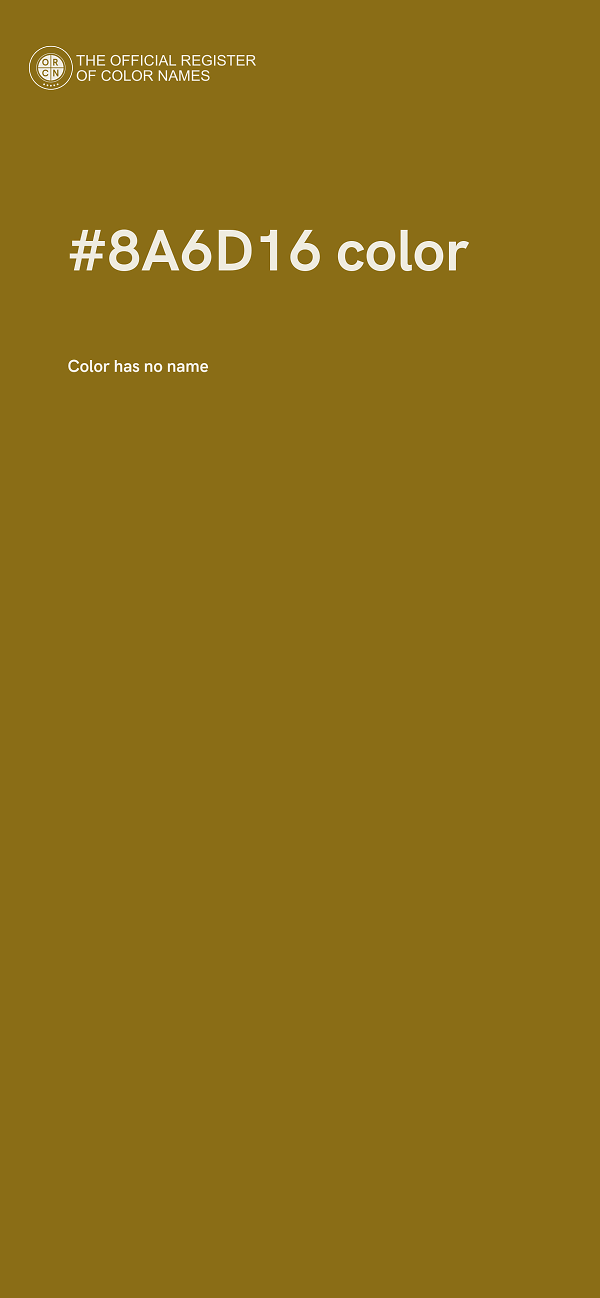 #8A6D16 color image
