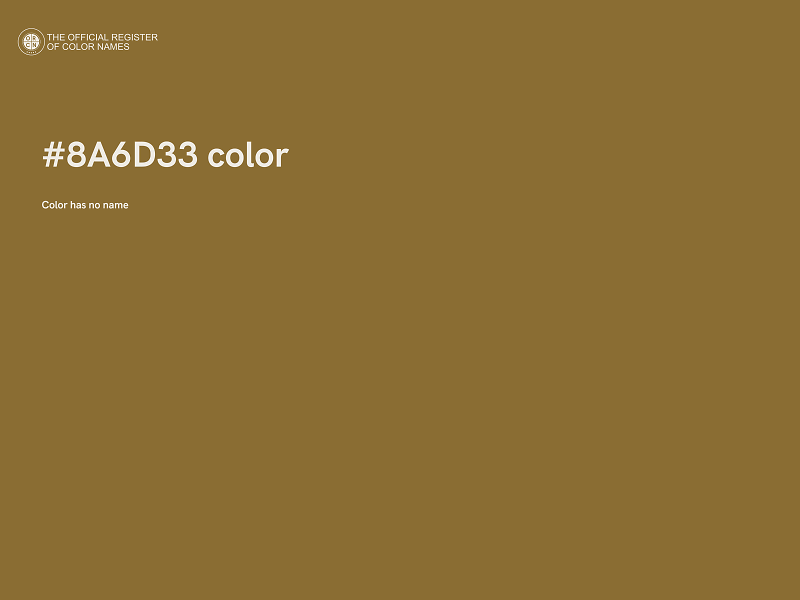 #8A6D33 color image