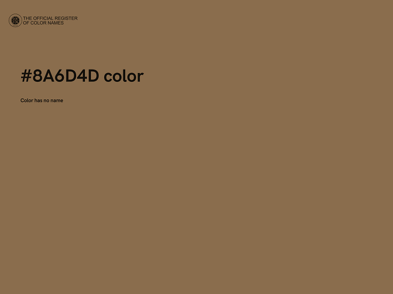 #8A6D4D color image