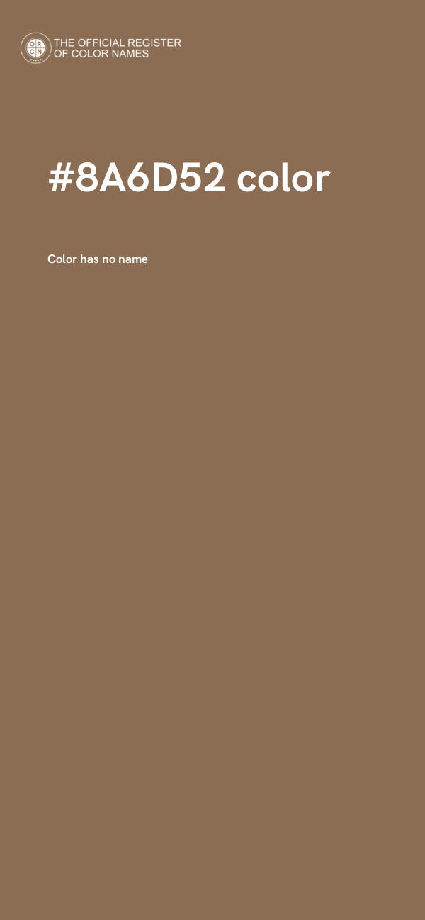 #8A6D52 color image