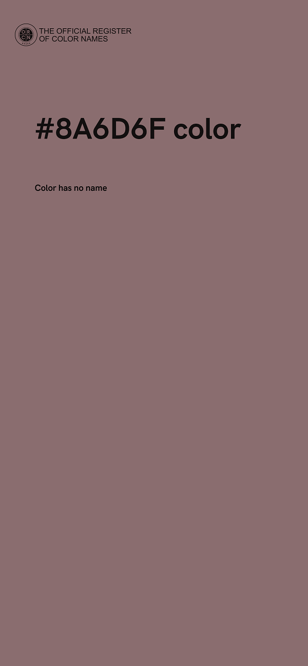 #8A6D6F color image