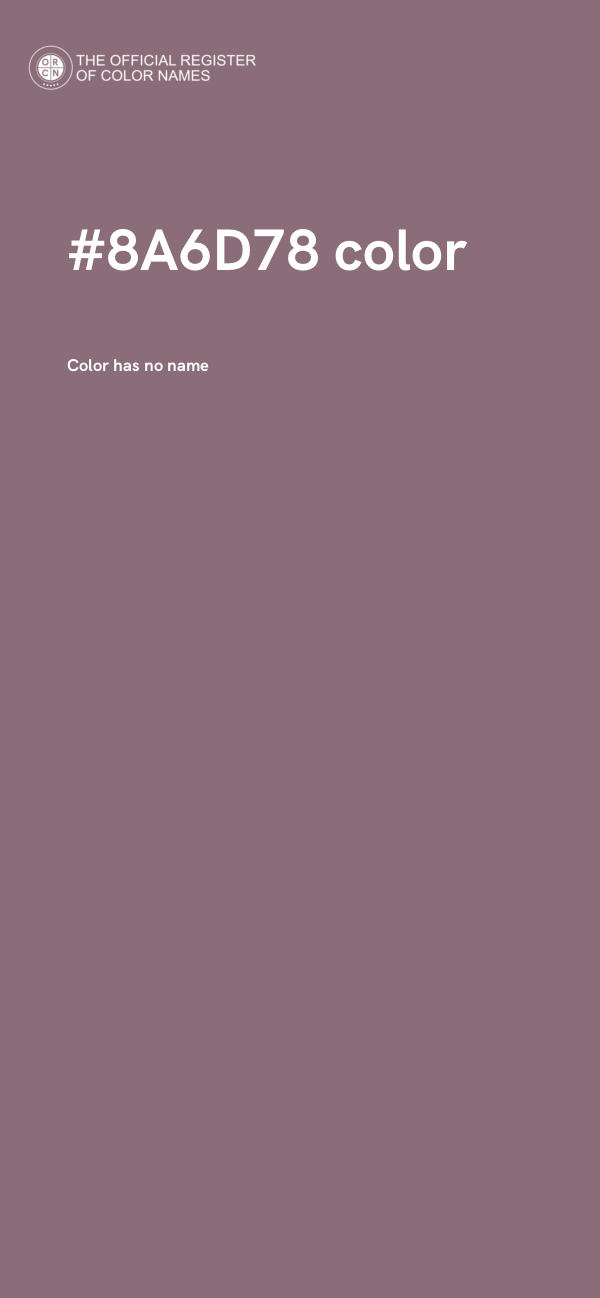 #8A6D78 color image