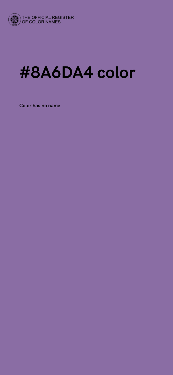 #8A6DA4 color image