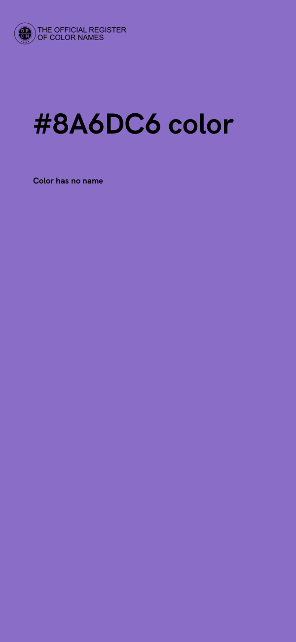 #8A6DC6 color image