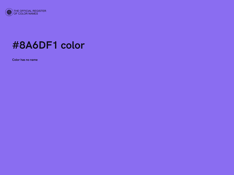 #8A6DF1 color image