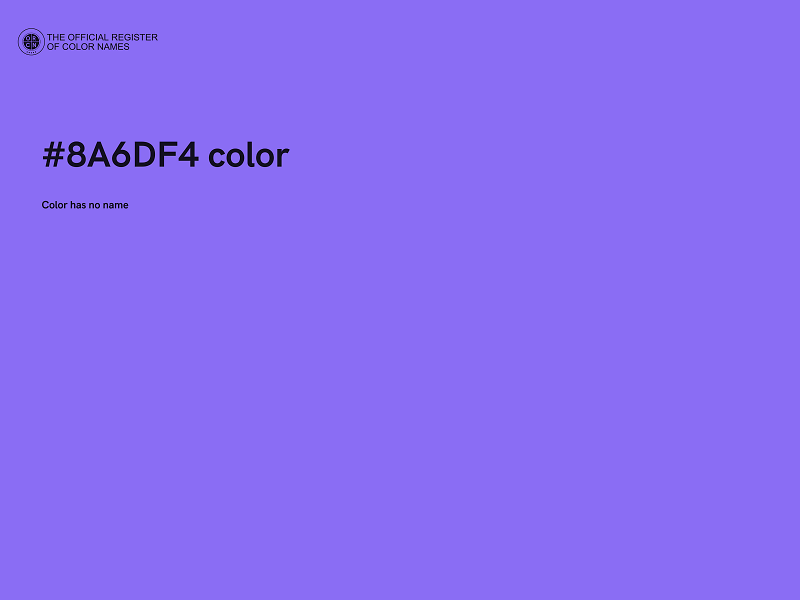 #8A6DF4 color image