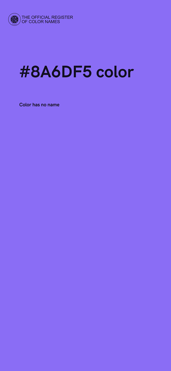#8A6DF5 color image