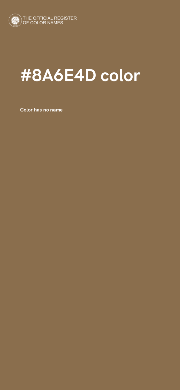 #8A6E4D color image