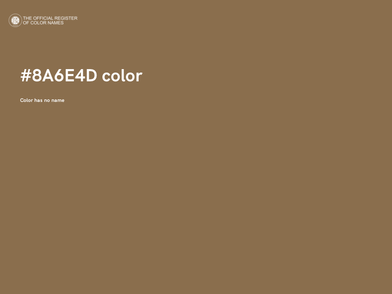 #8A6E4D color image