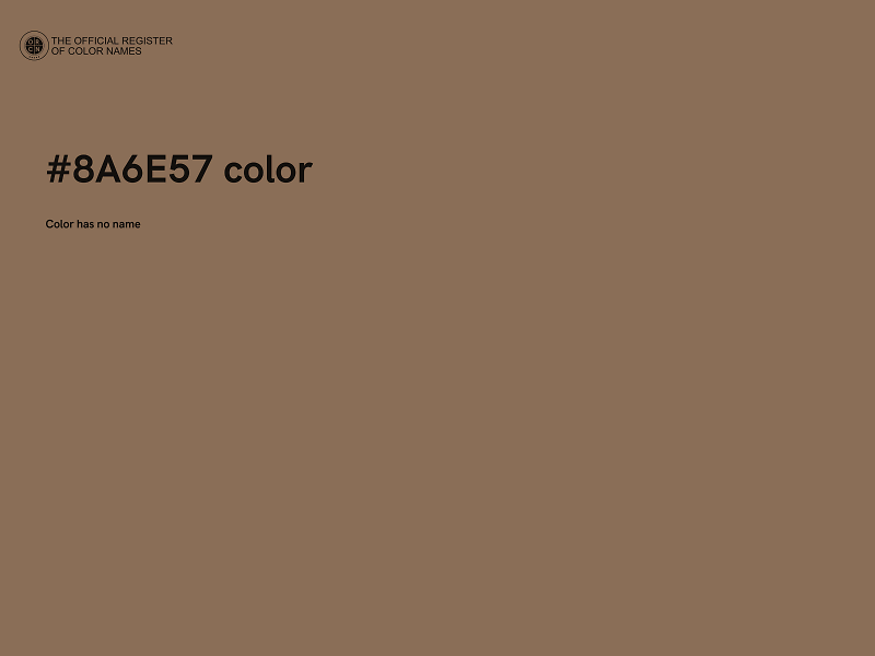 #8A6E57 color image