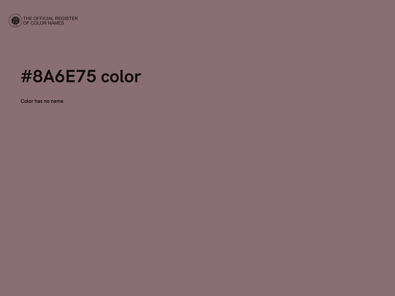 #8A6E75 color image