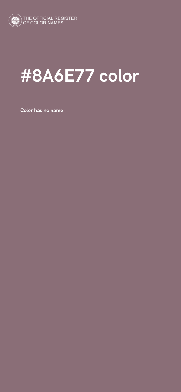 #8A6E77 color image
