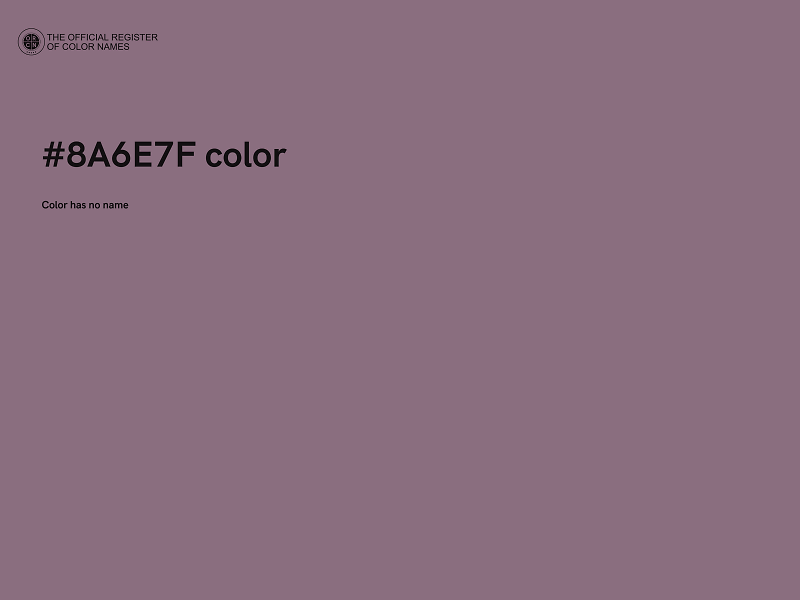 #8A6E7F color image