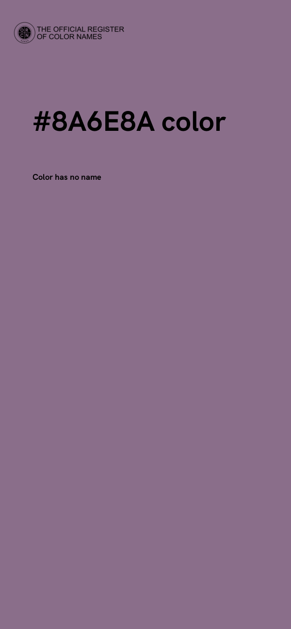 #8A6E8A color image