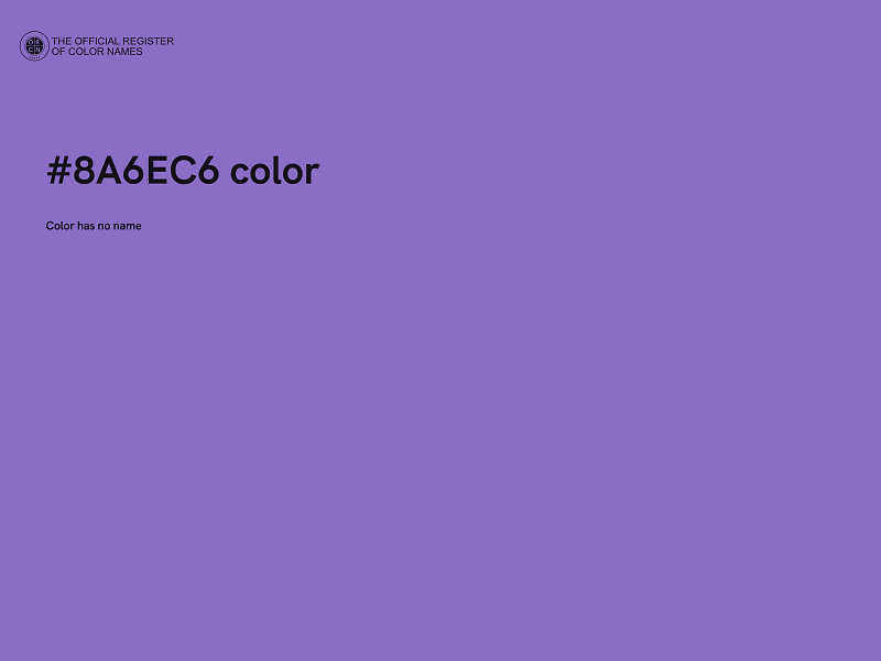 #8A6EC6 color image