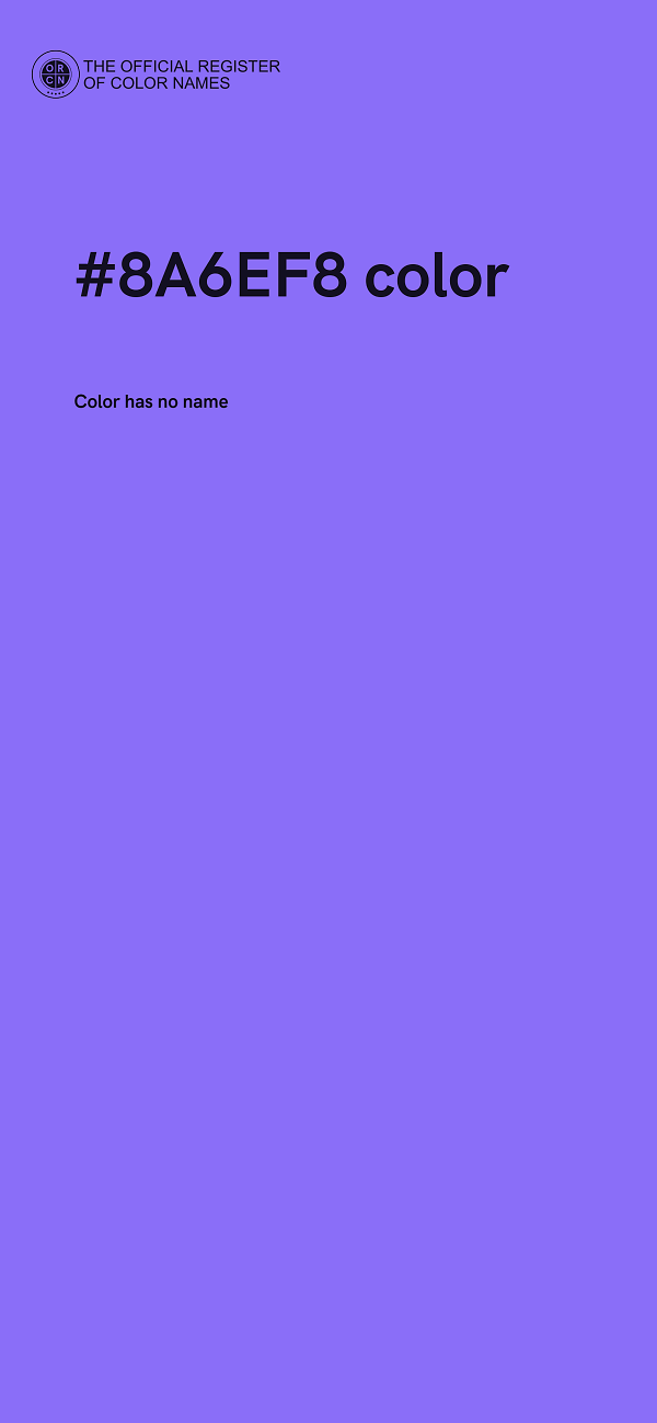 #8A6EF8 color image