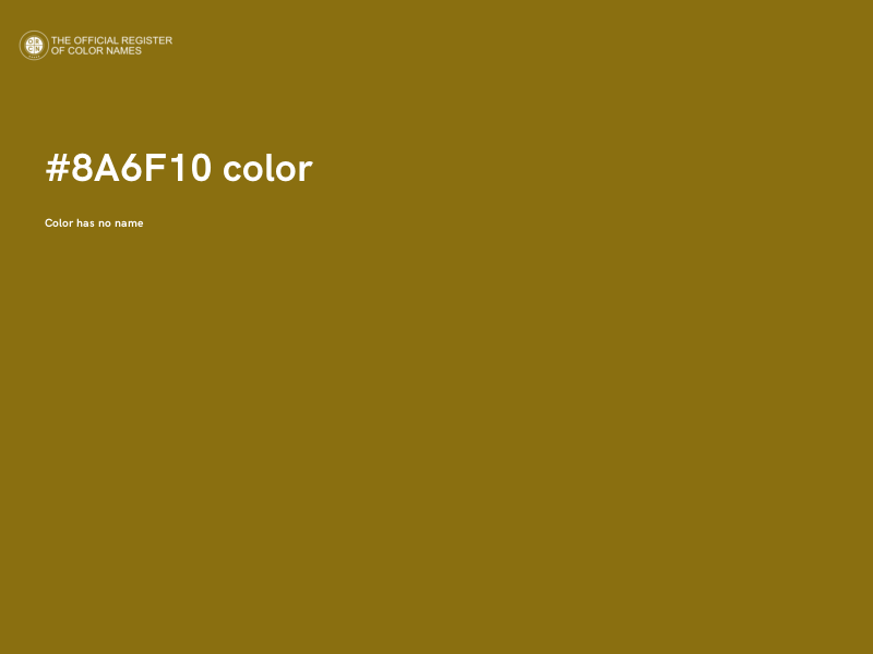 #8A6F10 color image