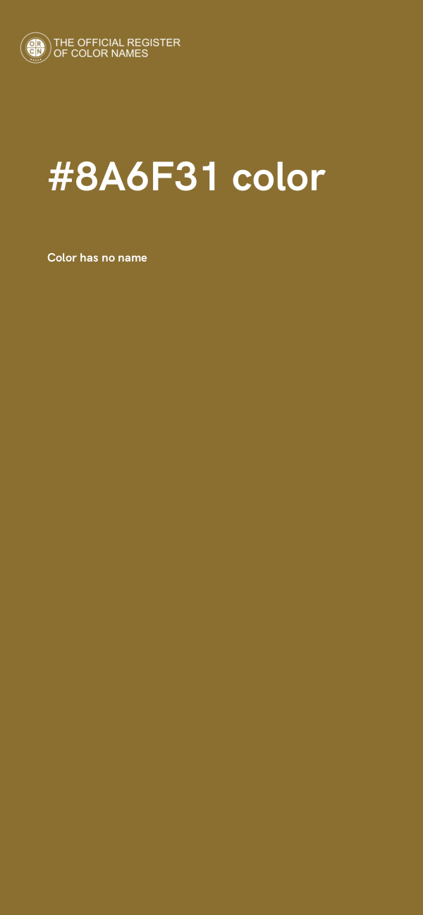 #8A6F31 color image