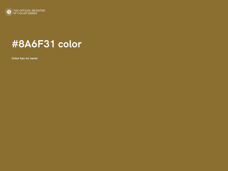 #8A6F31 color image