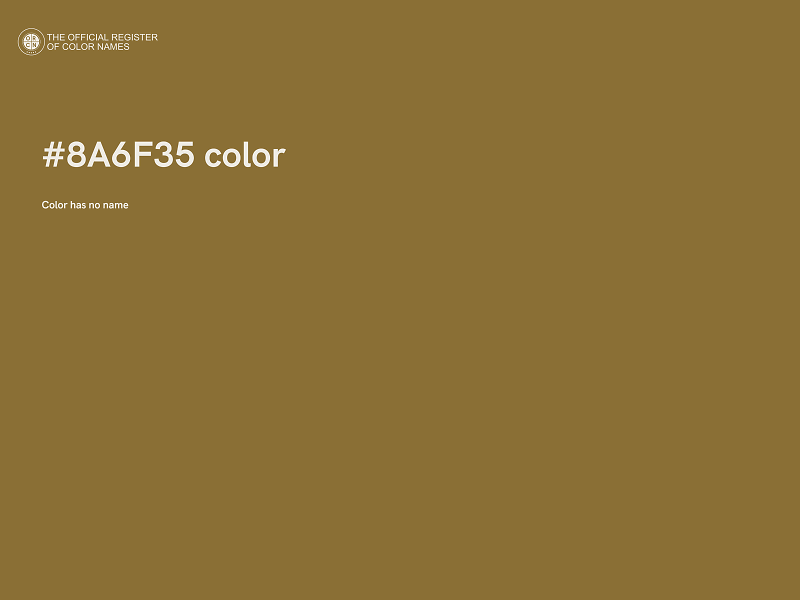 #8A6F35 color image