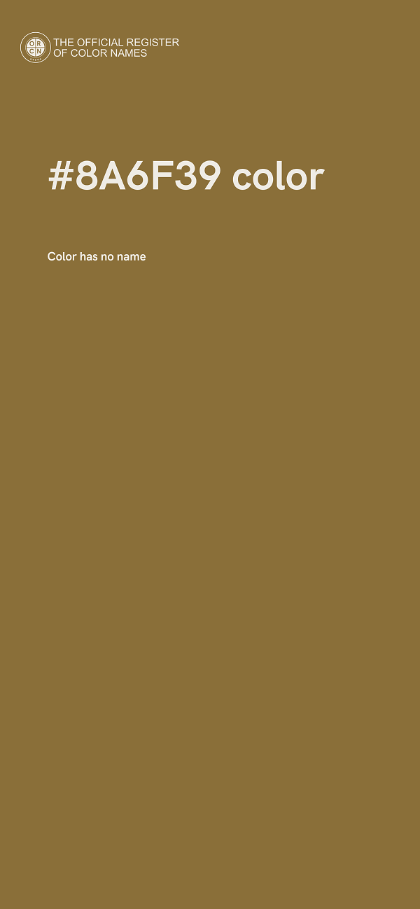 #8A6F39 color image