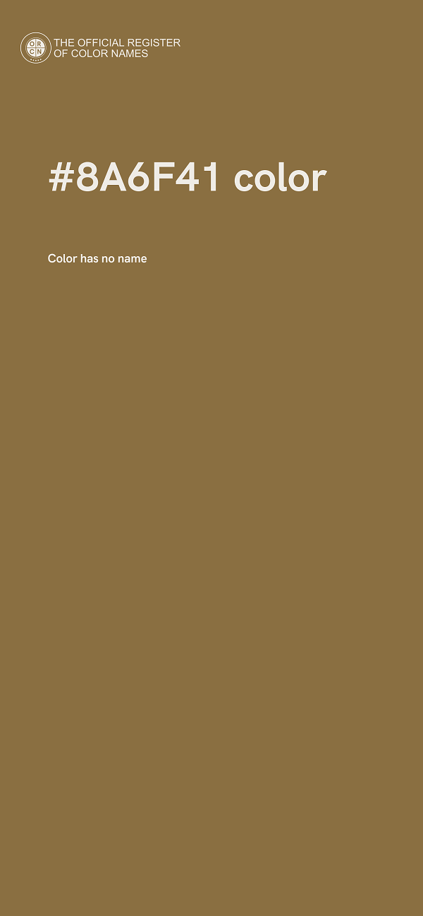 #8A6F41 color image