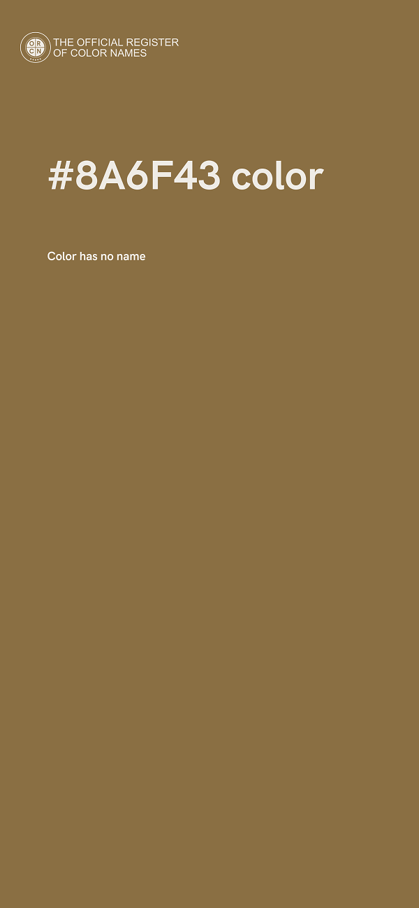 #8A6F43 color image