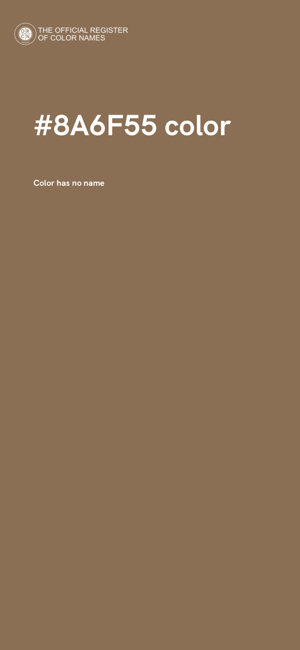 #8A6F55 color image