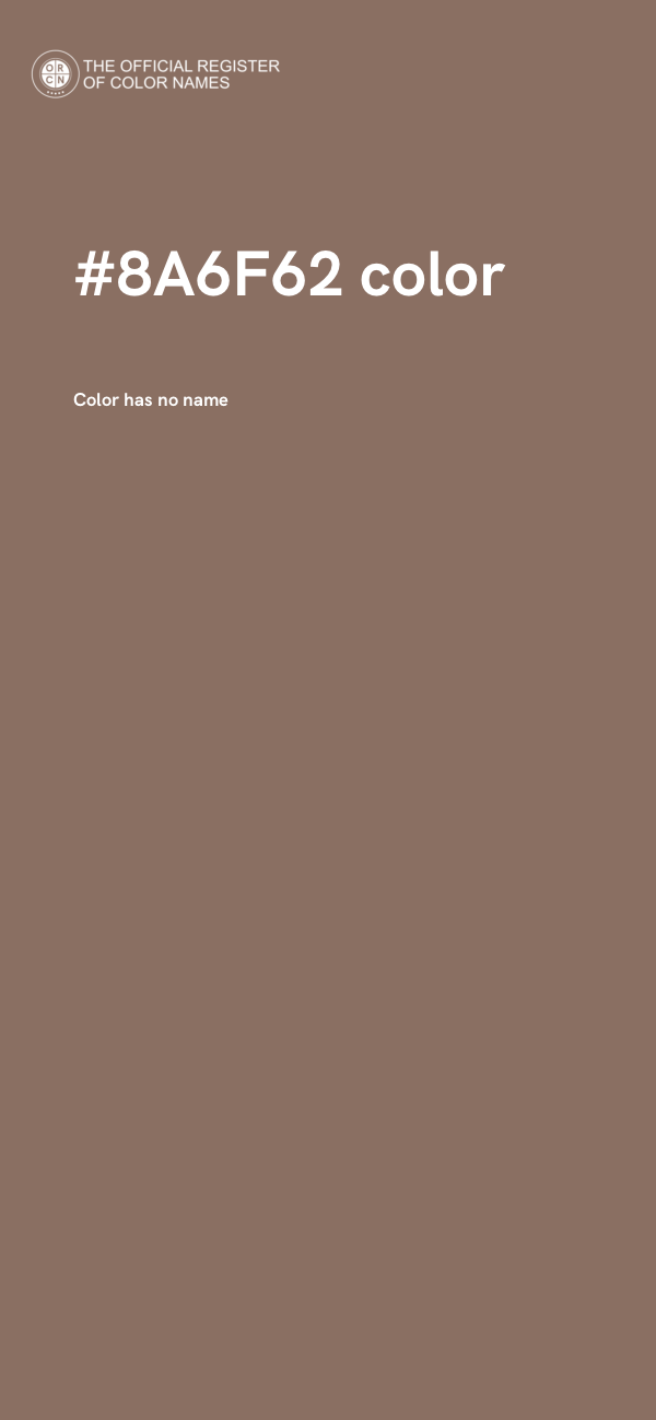 #8A6F62 color image