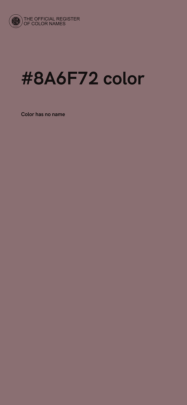 #8A6F72 color image