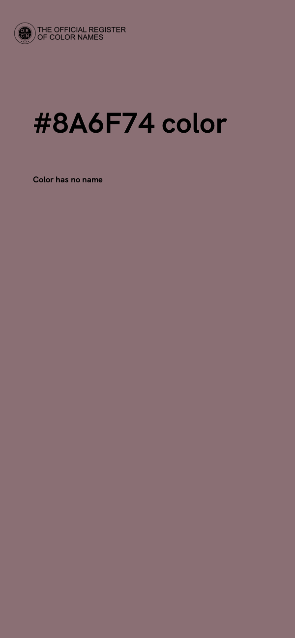 #8A6F74 color image