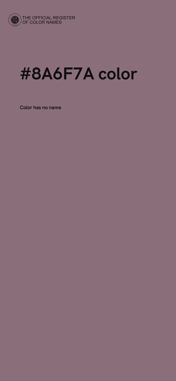 #8A6F7A color image