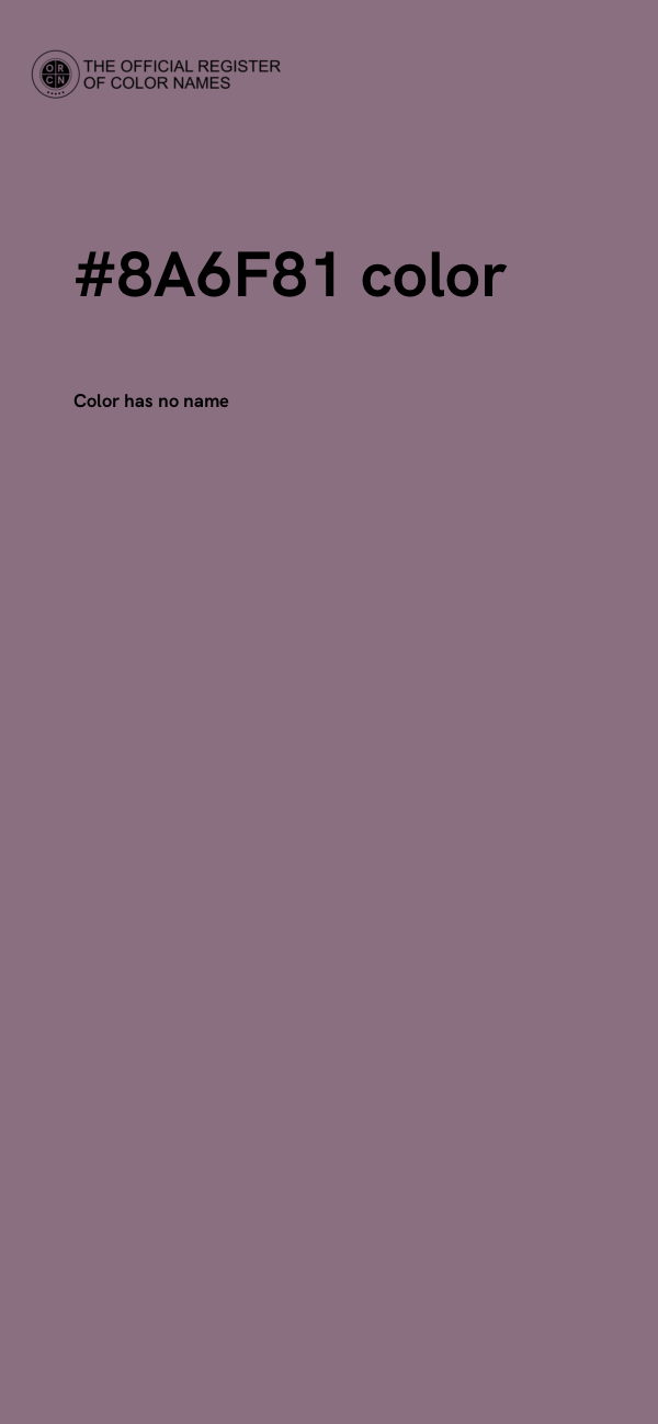 #8A6F81 color image