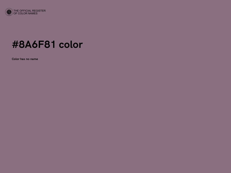 #8A6F81 color image