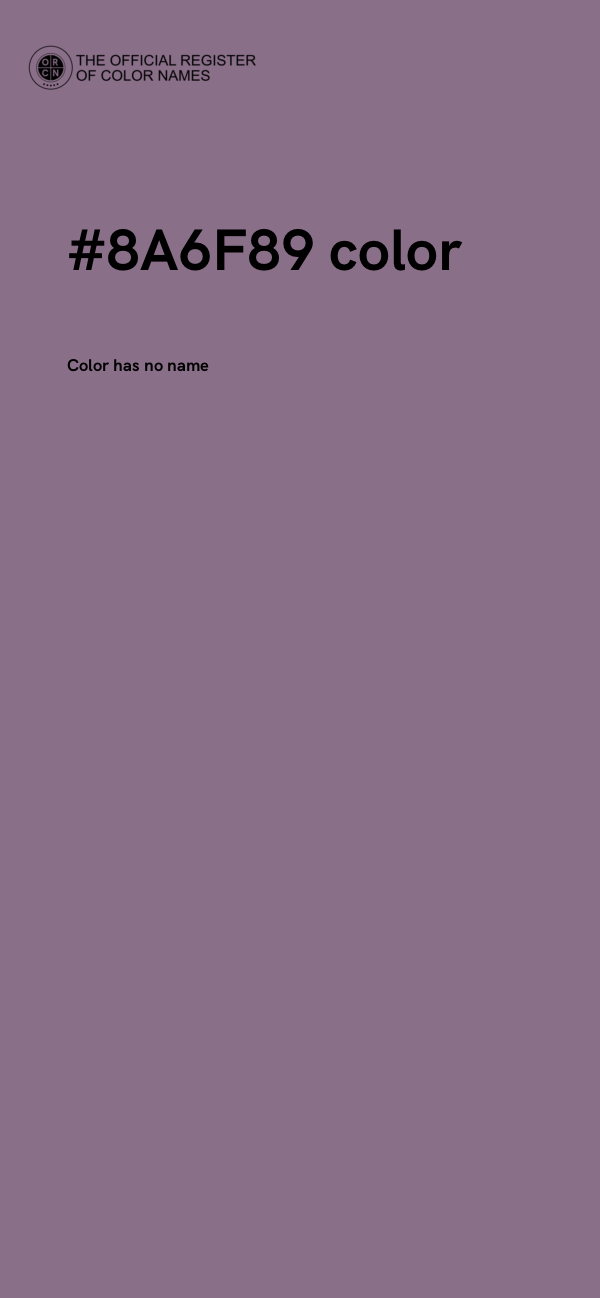 #8A6F89 color image