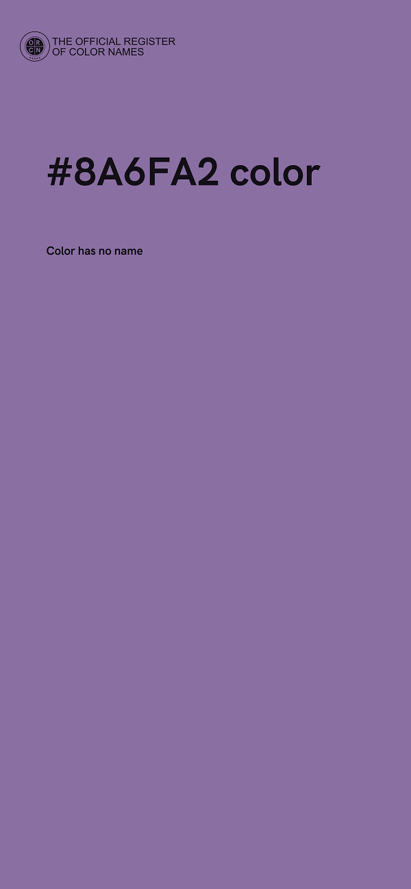 #8A6FA2 color image